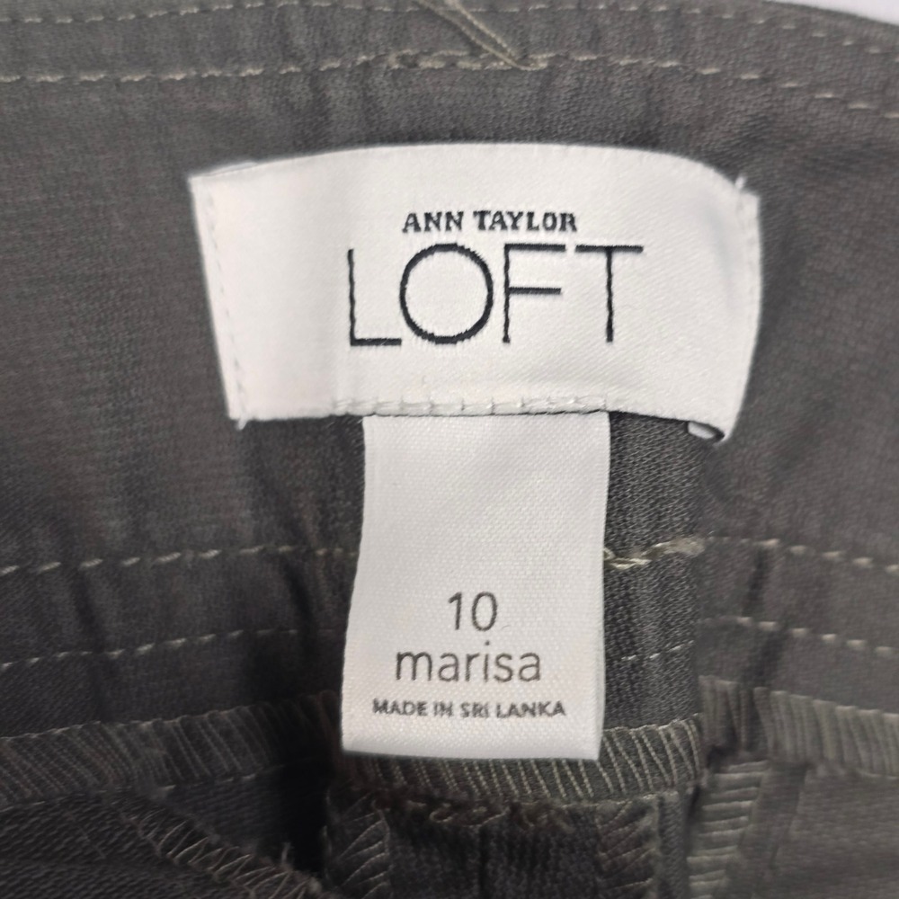 Ann Taylor LOFT Marisa Straight Leg Pants Olive Green Size 10 Professional - Picture 3 of 13